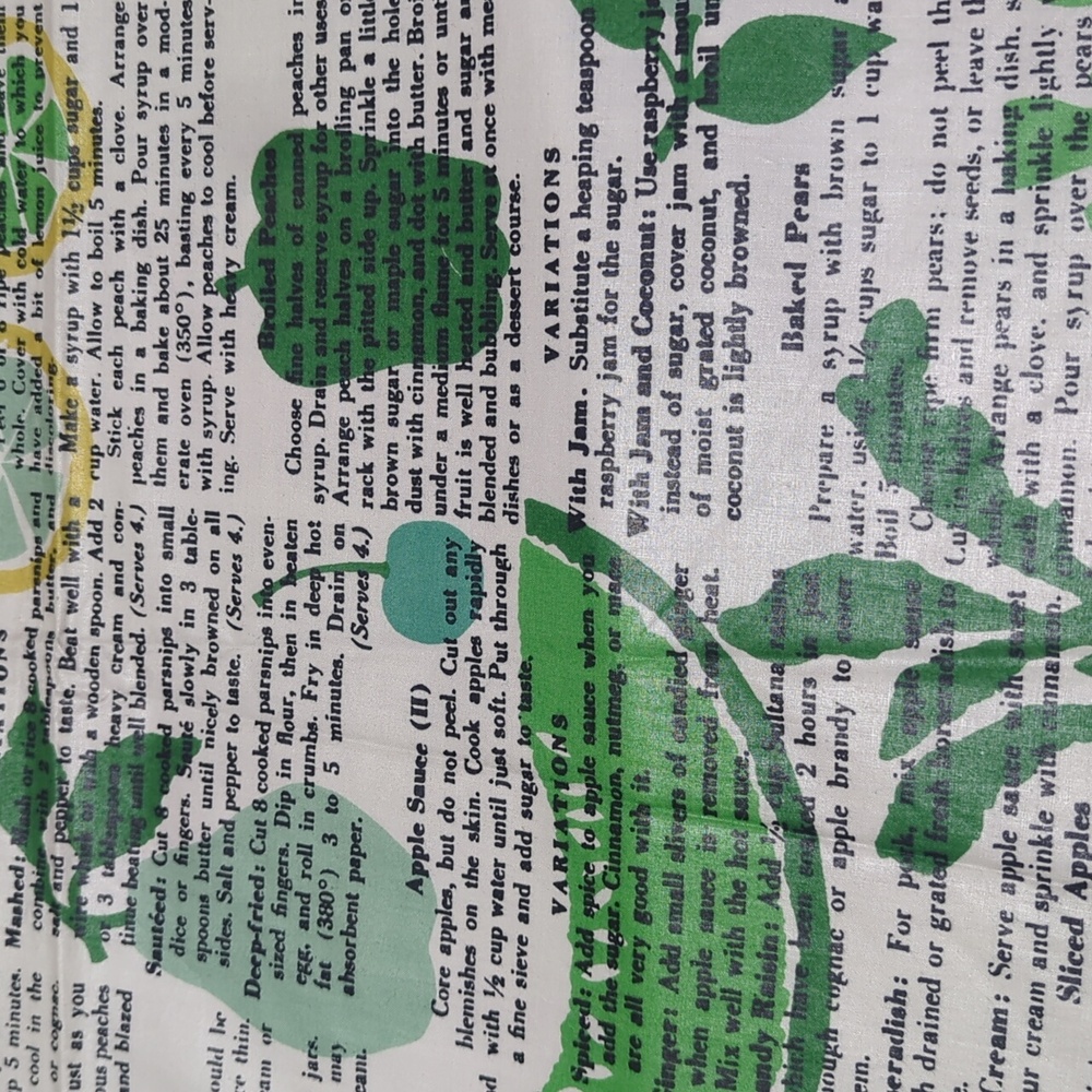 Vintage F. Schumacher "Home Grown" Vegetables Recipe Fabric Sample 26" X 36" SEE - Picture 5 of 10